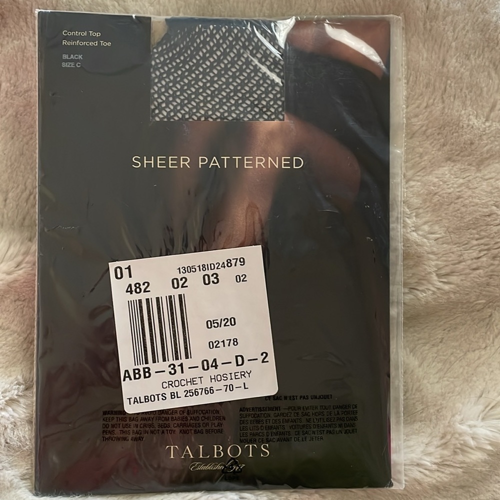 Talbots Sheer Patterned Tights